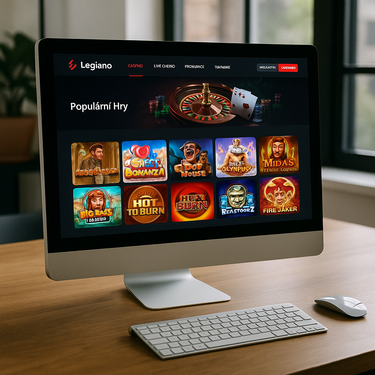 Legiano Casino - Desktop Platform Design - Czech Interface